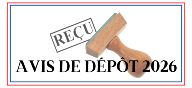AVIS DE DEPOT 2026📜